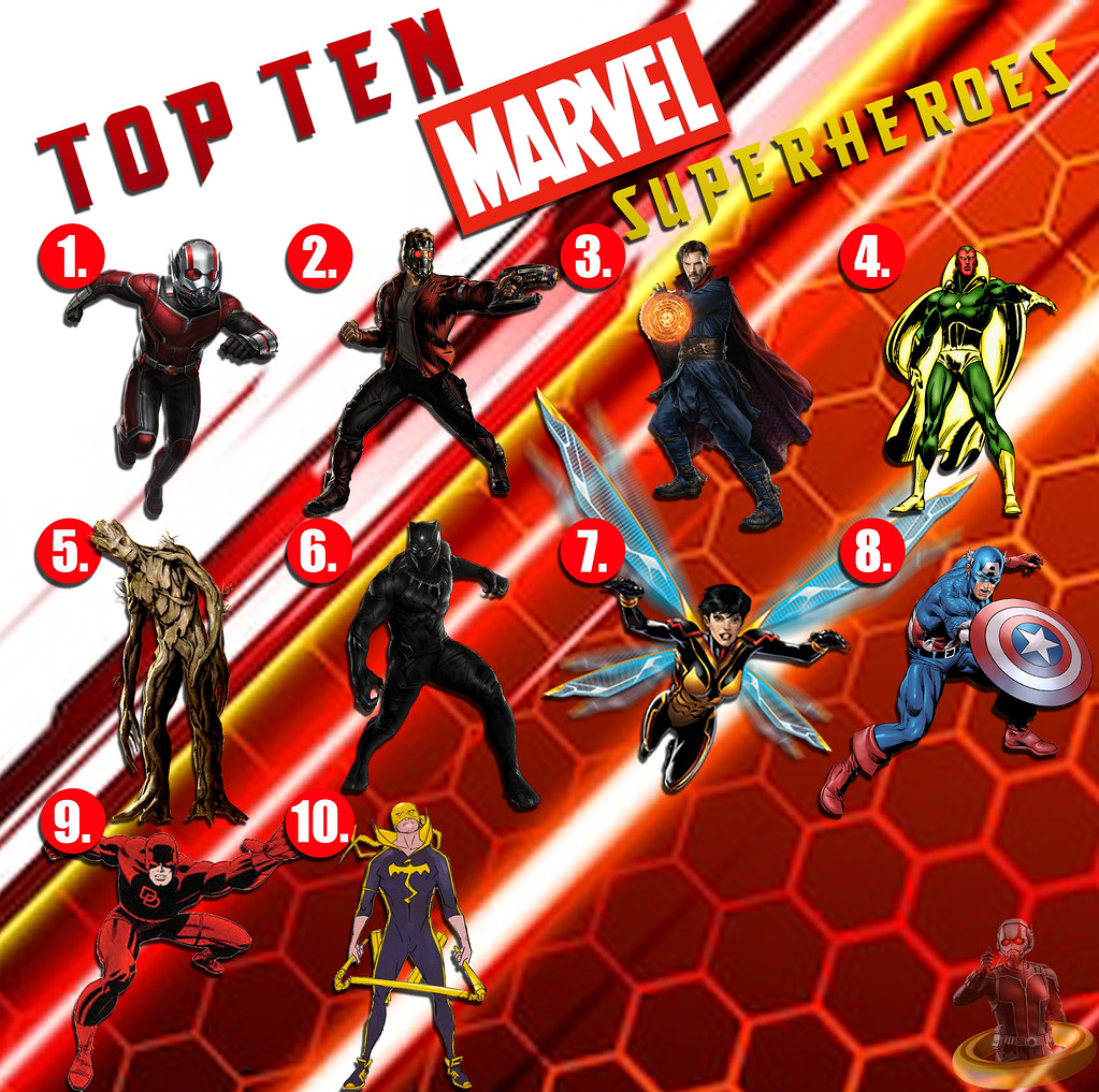 Top Ten Marvel Superheroes Another year, another Top Ten W… Flickr