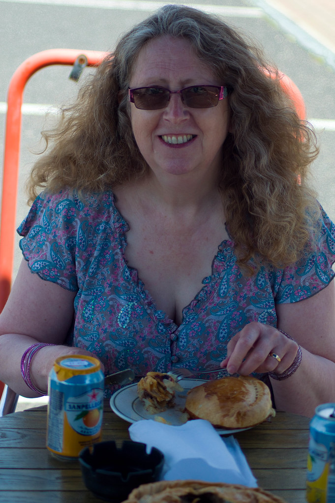 eating a real cornish pasty photographic delight Flickr