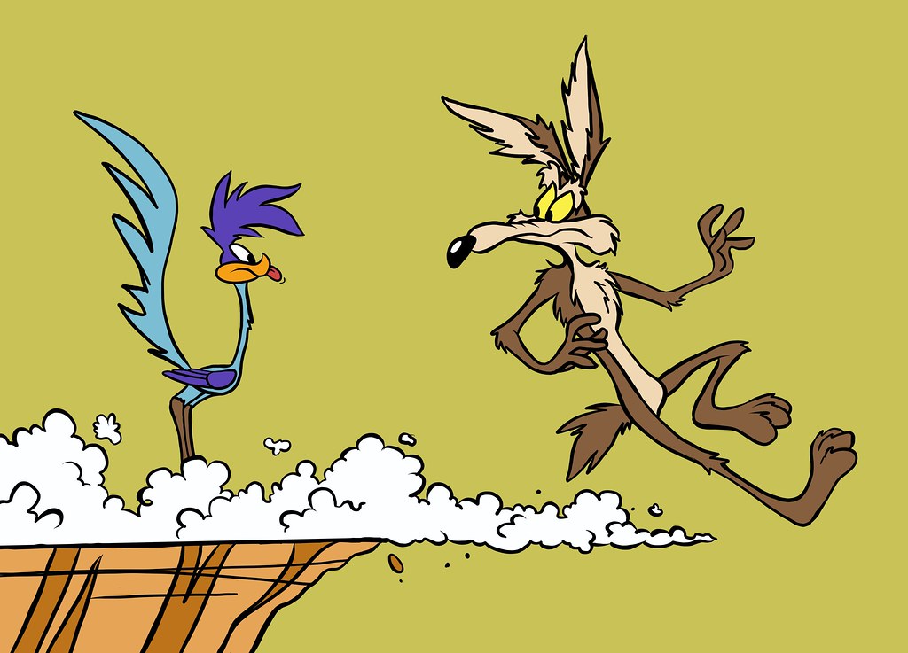 Road runner and coyote Cartoon postcard artist les Flickr