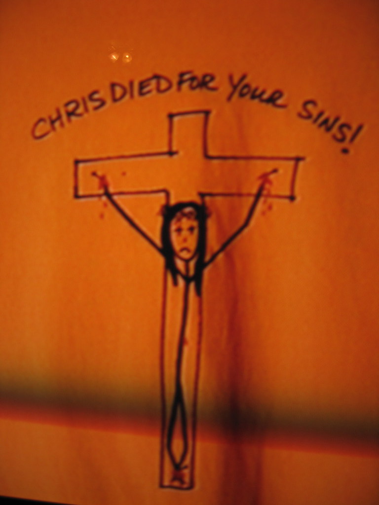 Chris Died for Your Sins photo taken of the television pla… Flickr