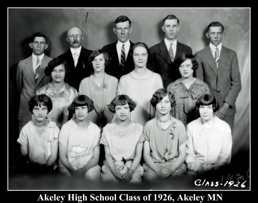Akeley High School Class of 1926, Akeley MN a photo on Flickriver