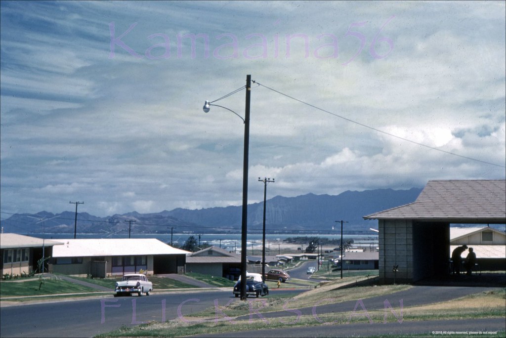 Base Housing MCAS Kaneohe 1958 The view is looking south a… Flickr