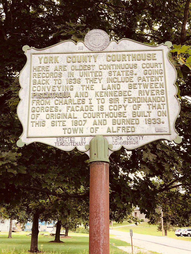 Historic Sign York County Courthouse in Alfred, Maine. Pau… Flickr