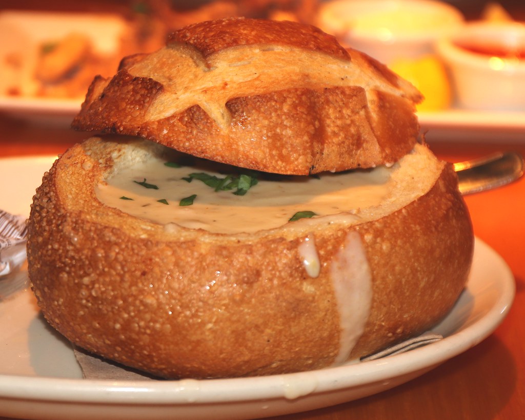 Bread Bowl & Clam Chowder Soup B.J. Restaurant & Brewery Flickr