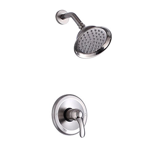 SUMERAIN Wall Mounted Brushed Nickel Shower Faucet With Fi… Flickr