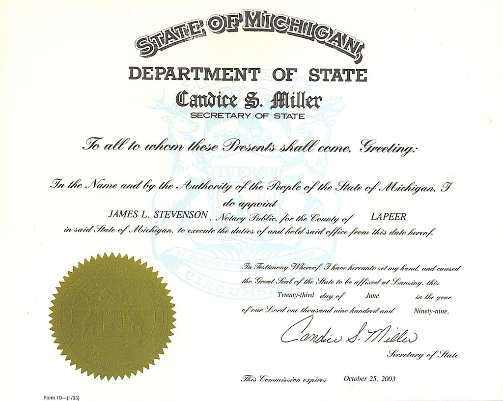 Notary Public Certificate My Notary Public Certificate. Flickr