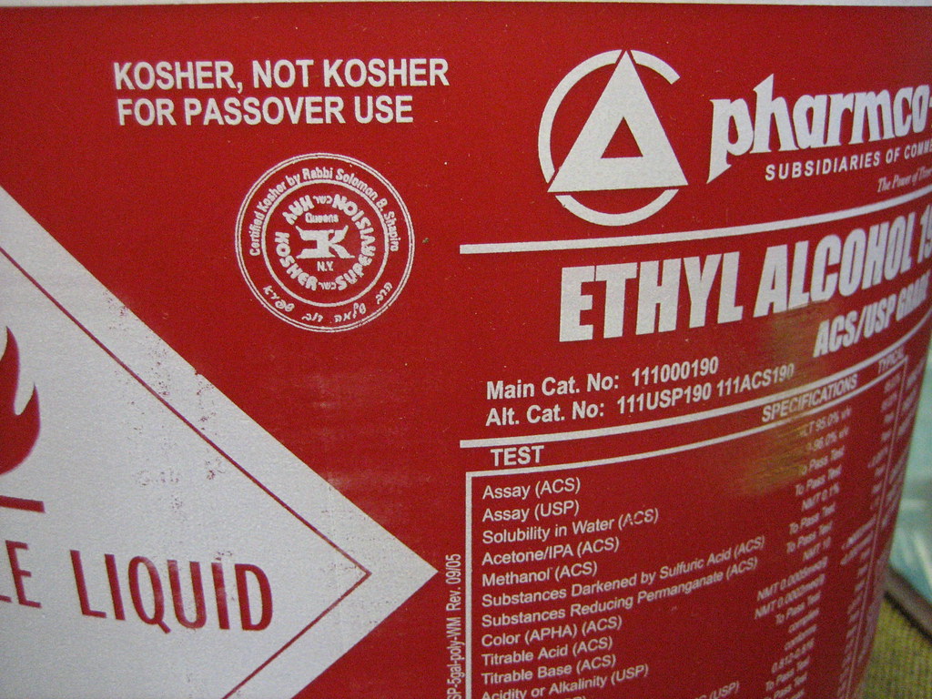 Drink our Lab Ethanol (booze), just not on Passover? (2) Flickr