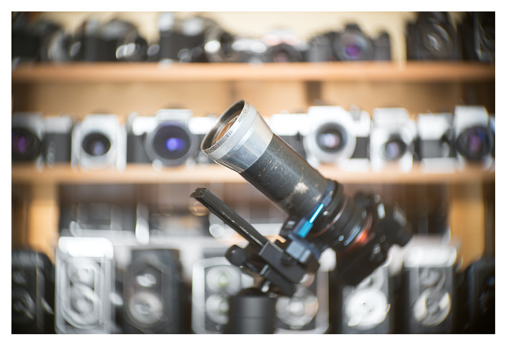 KO120M projector lens on a7 Adapters used Mamiya 645 > A… Flickr