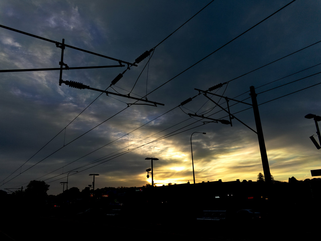 Mosman Station sunrise Overhead rail power lines Flickr