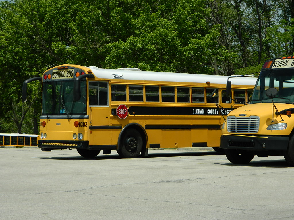 Oldham County Schools 0303 Bus lot La Grange, KY. Flickr