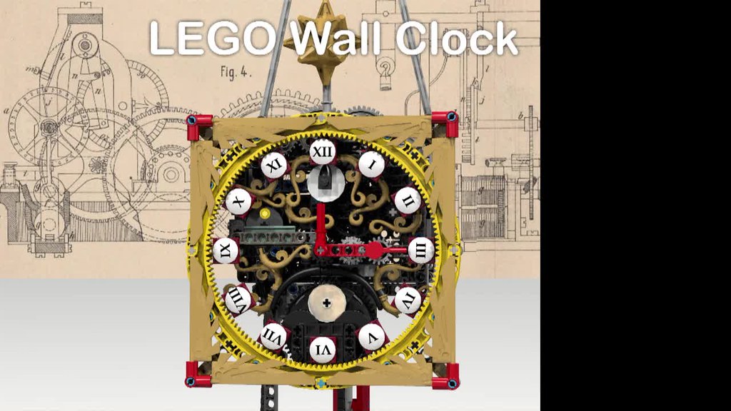 LEGO Ideas Wall Clock all Lego, mechanical clock, running … Flickr