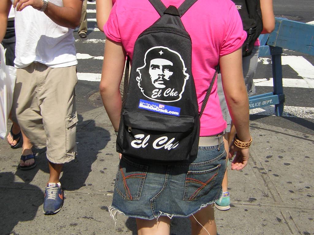 Che Backpack at NYC protest march in 2004 dogra Flickr
