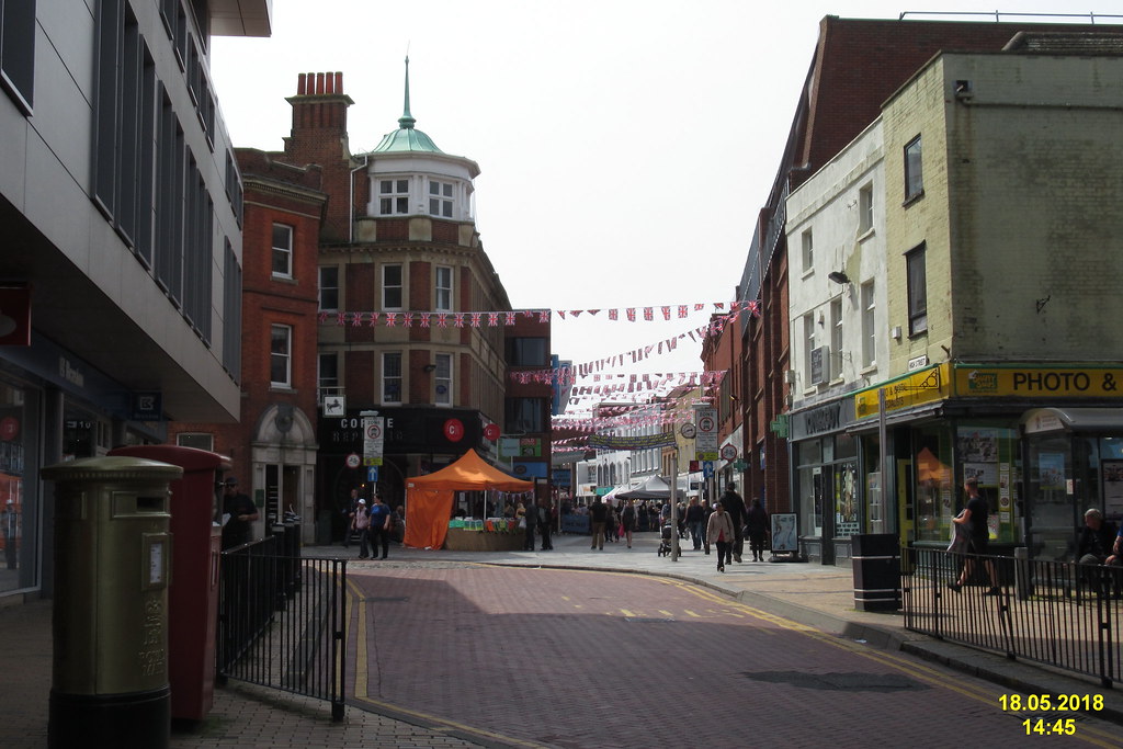 Maidenhead The high street decked for a royal wedding. David Short
