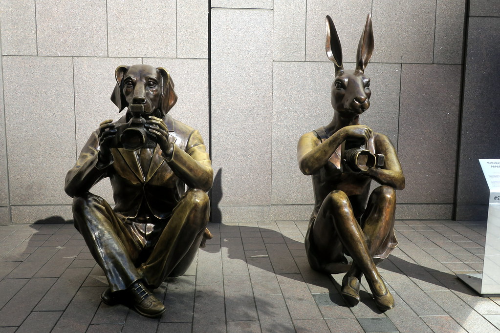 NYC Midtown McGrawHill Park Paparazzi Dogman and Paparazzi Rabbitgirl a photo on Flickriver