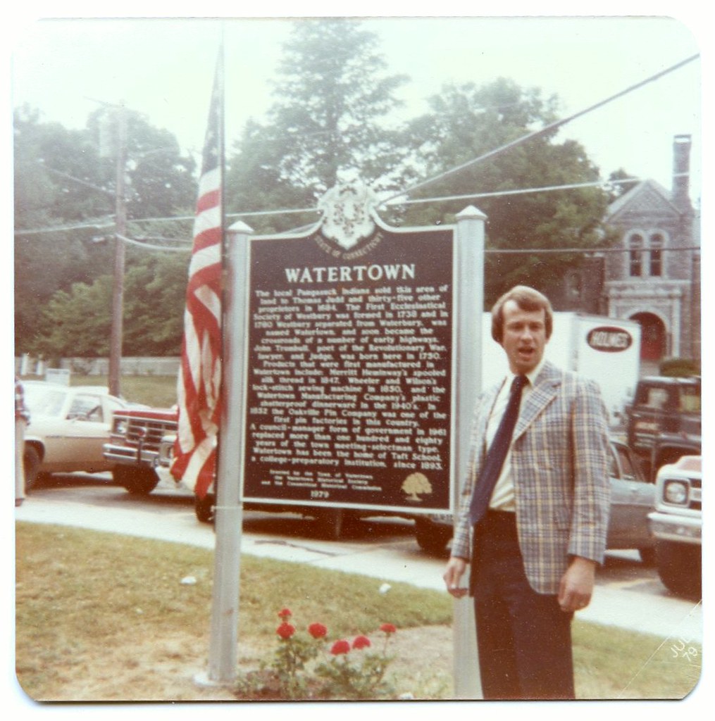 Watertown, CT. 1979 Town Manager James Troup stands by the… Flickr