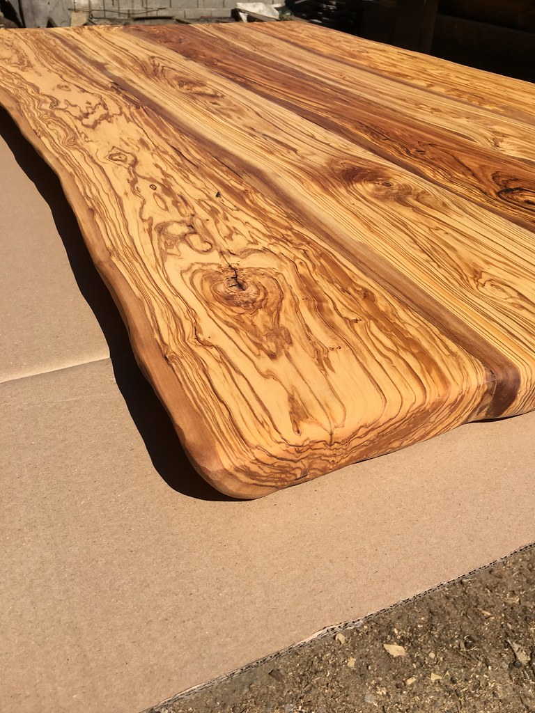 OLIVE WOOD TABLE TOP OLIVEN HOLZ TISCH ULIVO OLIVEWOOD TAB… OLIVO