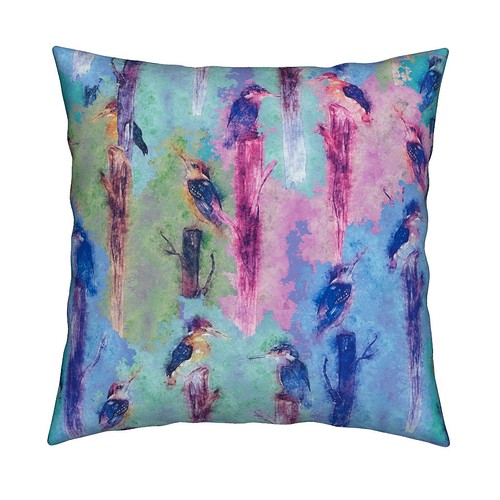 KINGFISHER throw pillow Lavender Blue by Paysmage Fabric, … Flickr