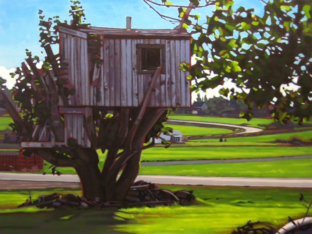 Hortonville Tree House Painting by Ron Lightburn. Acrylic … Flickr