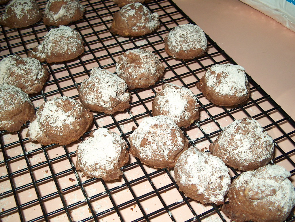 CocoaChocolate Chip Pillows baked and coated in powdere… Flickr