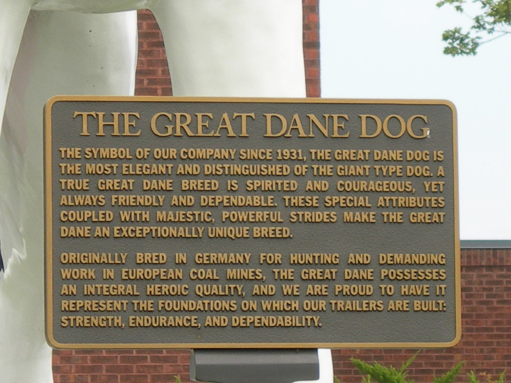 History on the Great Dane In front of the giant Great Dane… Flickr