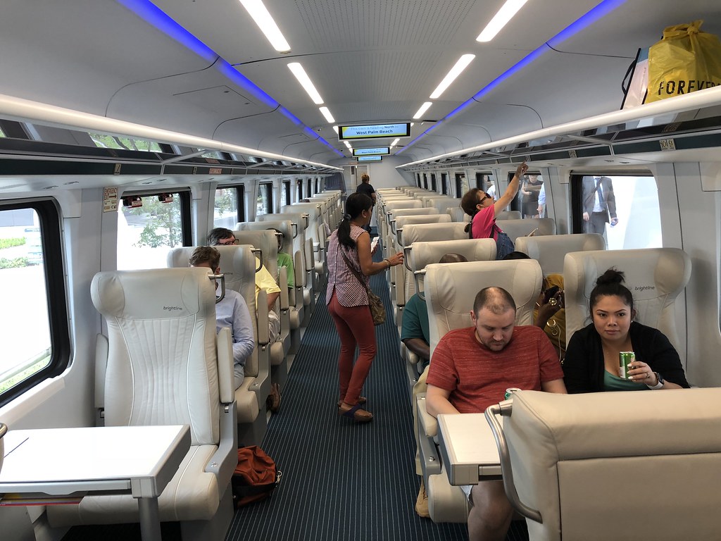 Tom Burke Photo View of Interior of Brightline "Select" (First Class