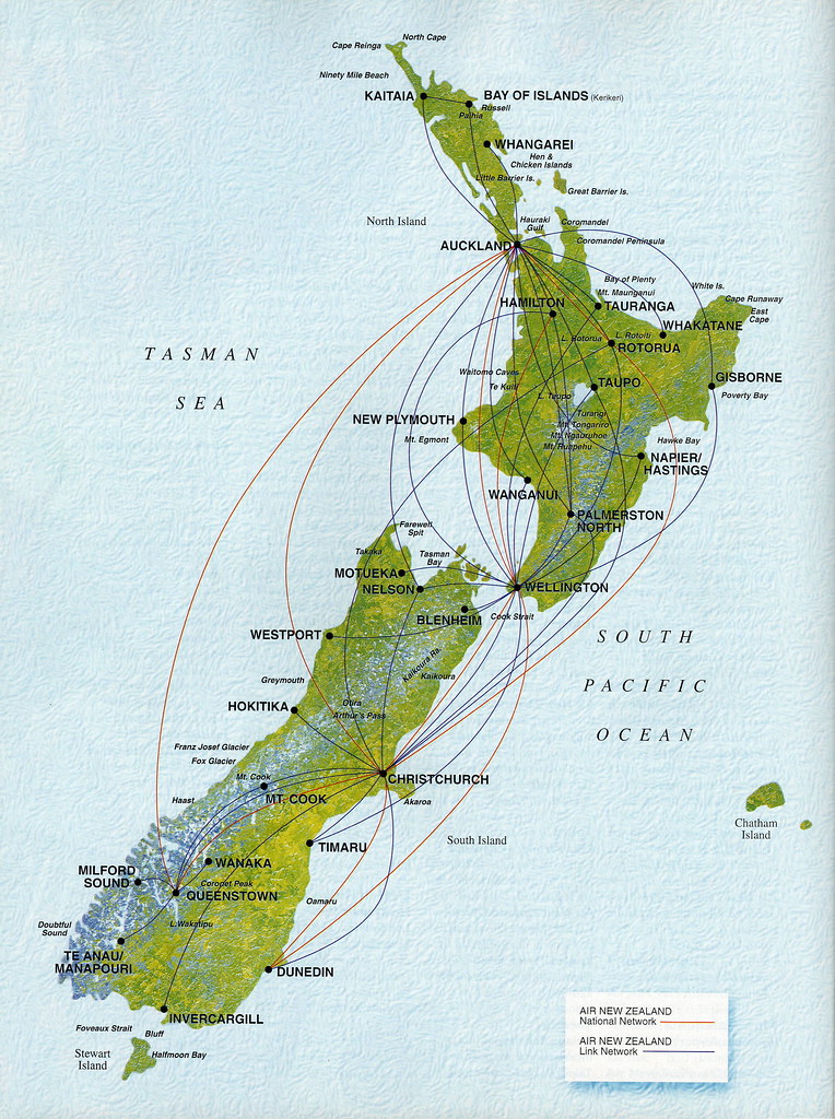Air New Zealand Route Map Maping Resources