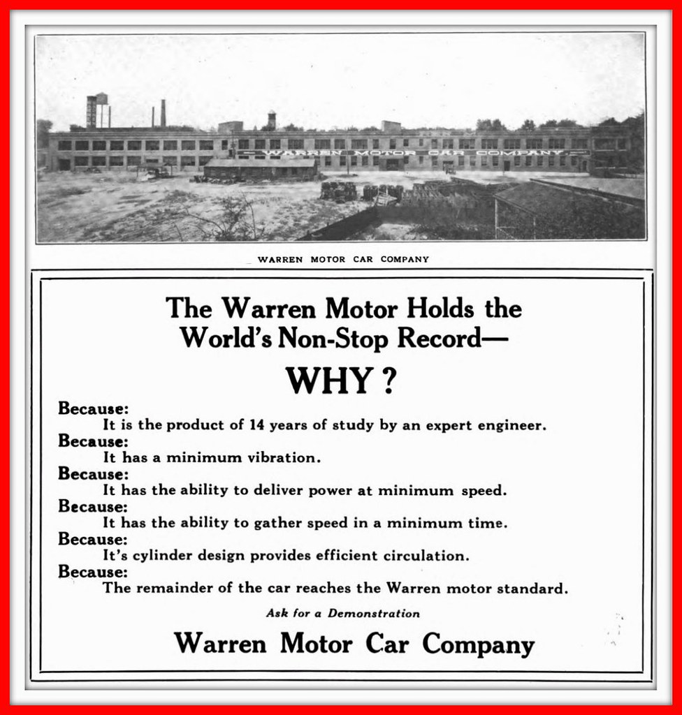 1913 The Warren Motor Car Company Detroit, Michigan Flickr