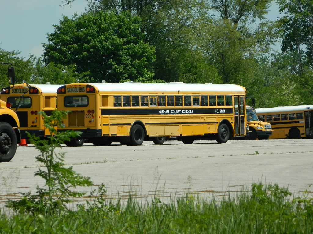 Oldham County Schools 9901 (2) Bus lot La Grange, KY. Flickr
