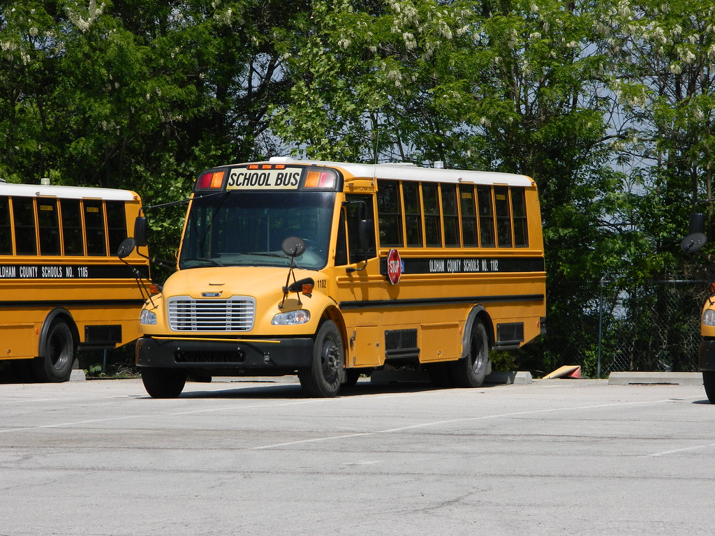 Oldham County Schools 1102 (3) Bus lot La Grange, KY. Flickr