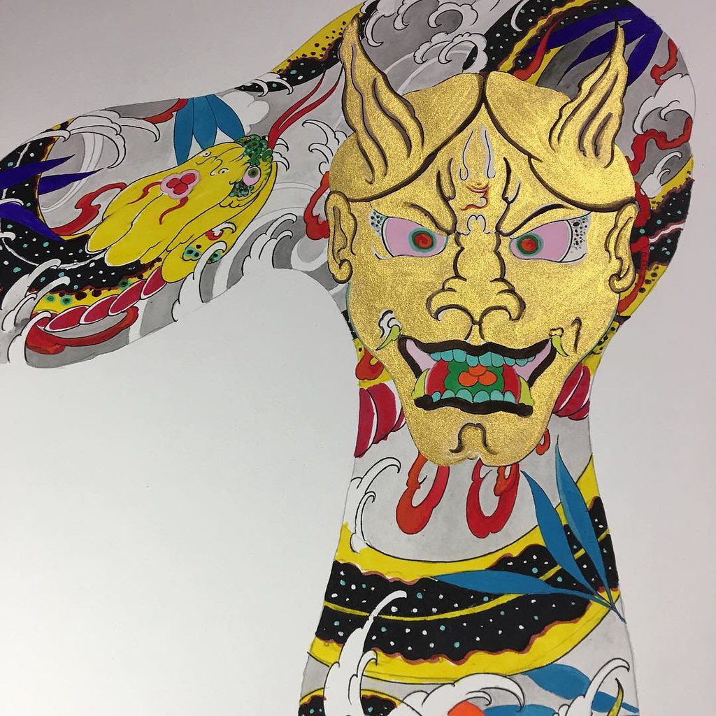 Oni And Snake Japanese Tattoo Flash | Tattoo Flash, Oni And … | Flickr 1024_x_1024_jpg