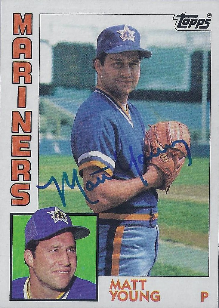 1984 Topps Matt Young 235 (Pitcher) Autographed Baseball Card