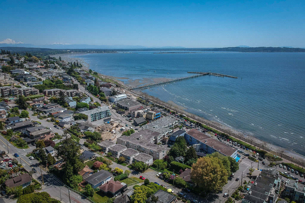 White Rock, BC White Rock as seen from 80m above our yard.… Flickr