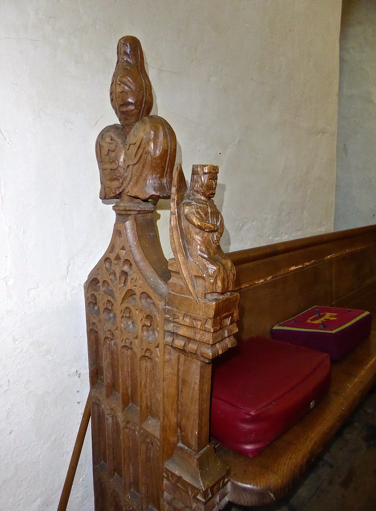 Charsfield, Suffolk St Peter's Bench end, Poppy head and… Flickr