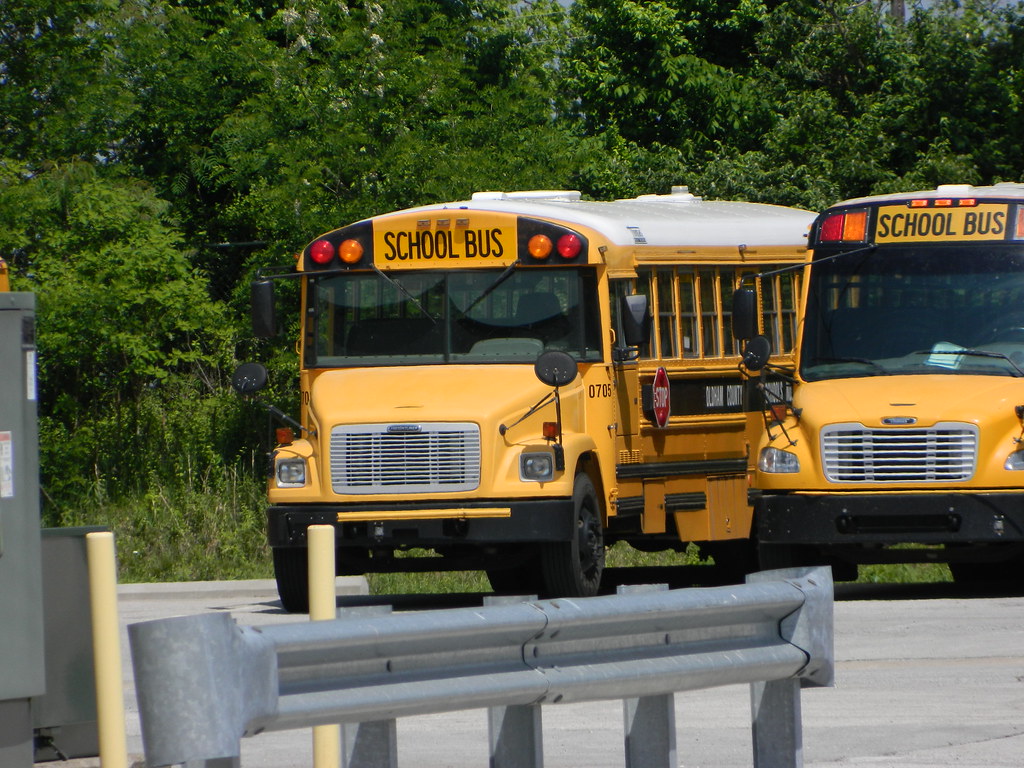Oldham County Schools 0705 Bus lot La Grange, KY. Flickr