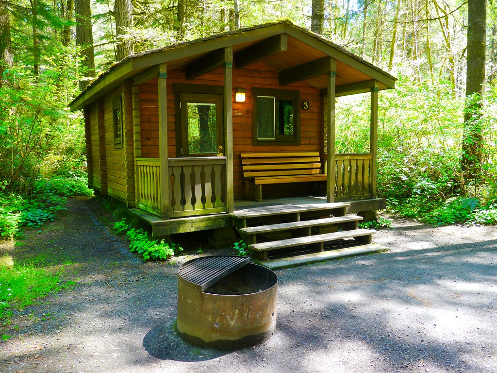 Cabin 3 and firepit at Silver Falls State Park Silver Fal… Flickr