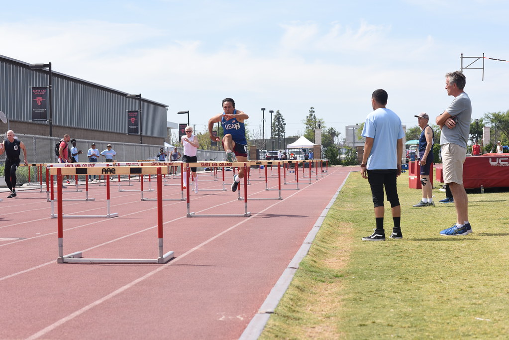 Hurdles An athlete barrels down the hurdles track. NQO_433… Flickr