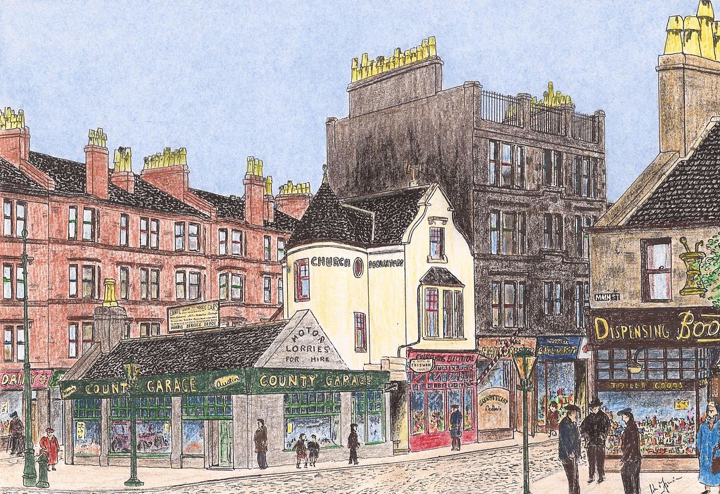 OLD DRAWING Rutherglen Cross with Stonelaw Road and Gallow… Flickr