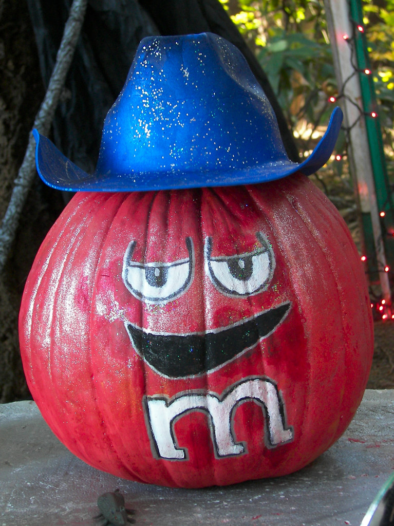 Red M&M One of the pumpkins I painted for Halloween. He's … Flickr
