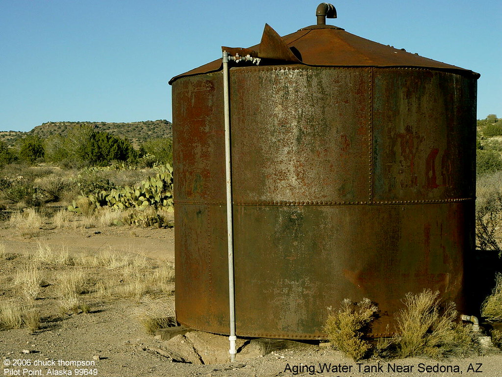 Rusty Water Tank This old water tank sits in the middle of… Flickr