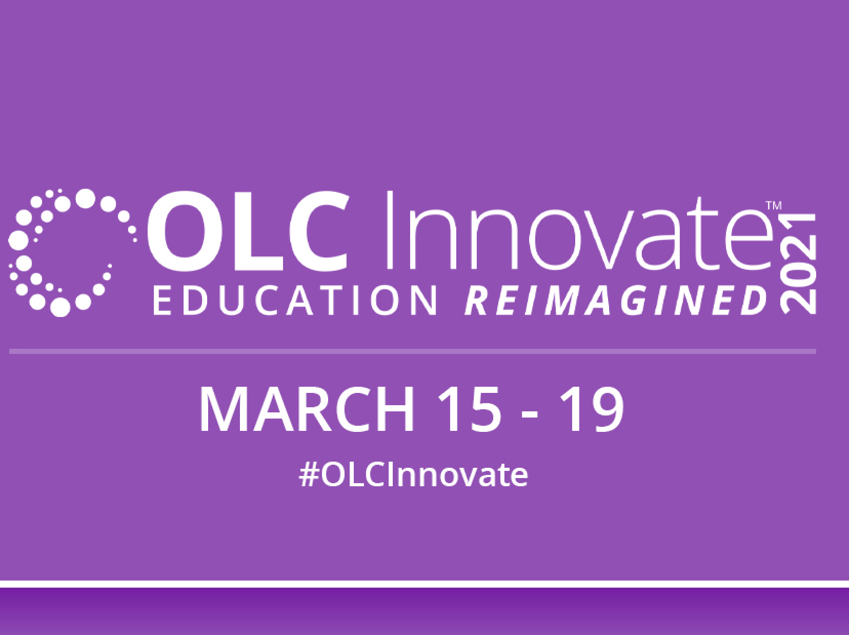 Register for free to attend OLC’s Innovate 2021 Education Reimagined