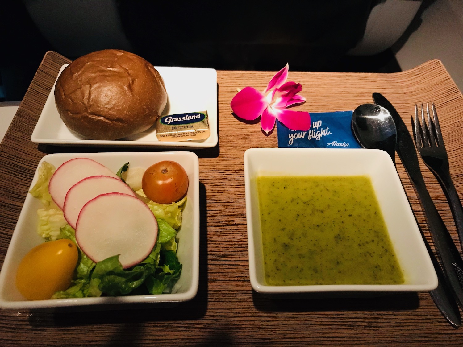 First Class Dinner On Alaska Airlines (And A Mini Trip Report From My