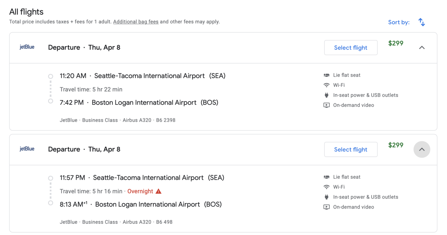 Hot Deal JetBlue Mint Transcontinental From 299 Live and Let's Fly