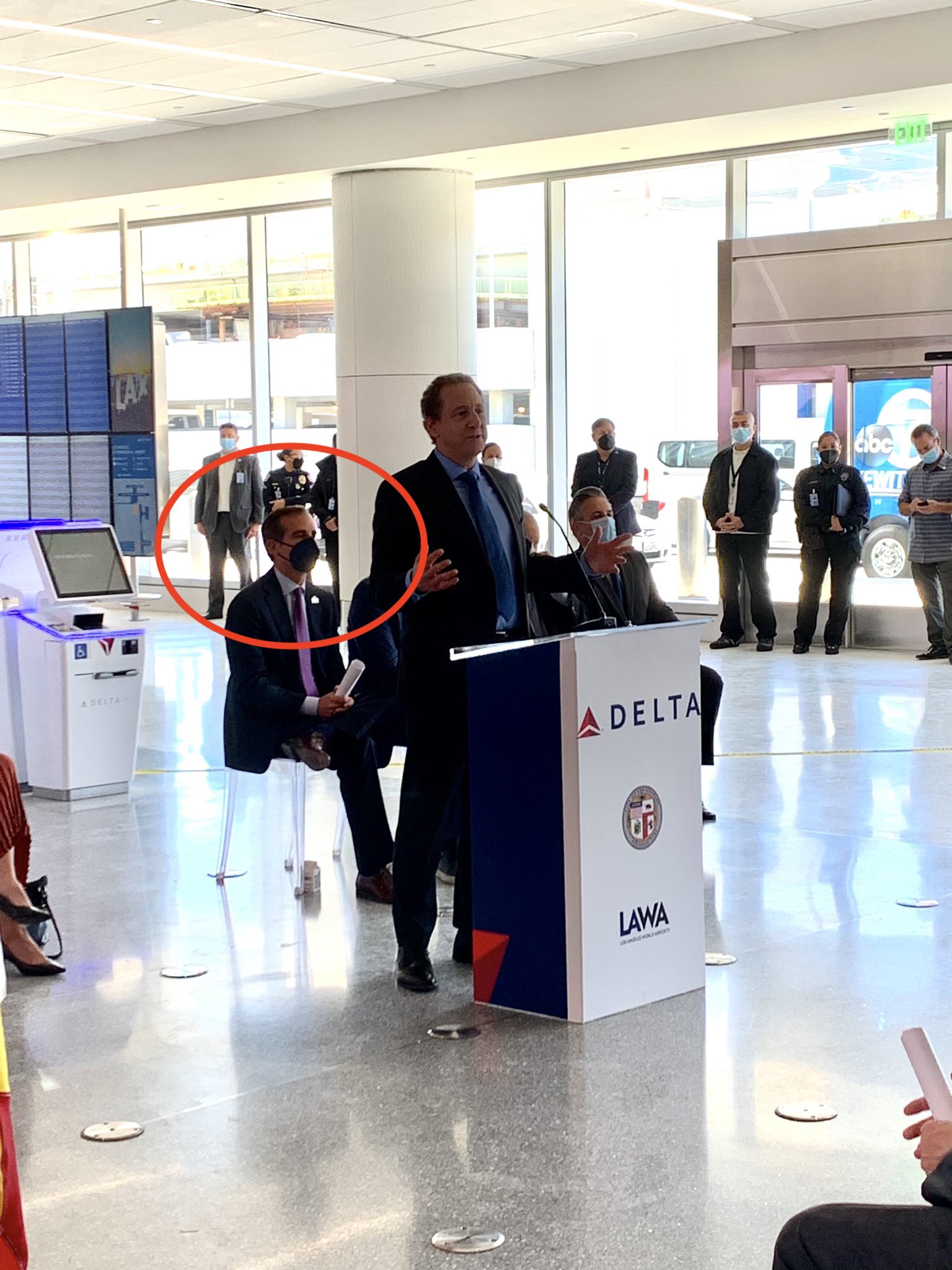 Delta CEO And LAX Officials "Caught" Without Masks. Seriously? Live