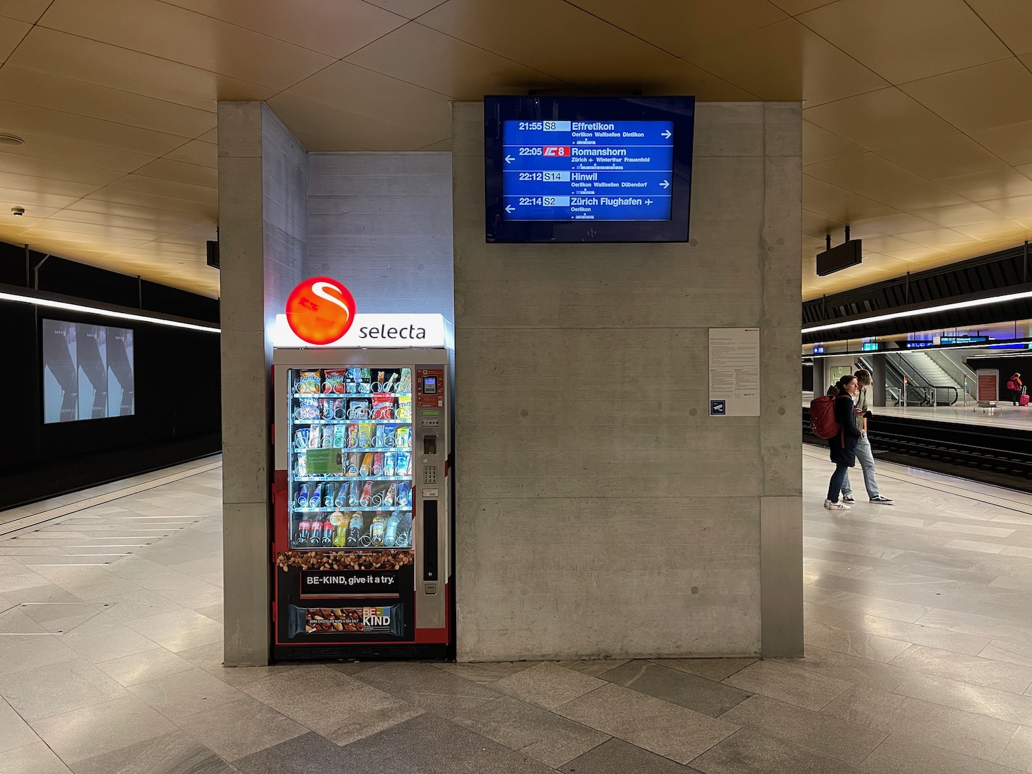 Swiss Humor Rail Station Vending Machines Live and Let's Fly