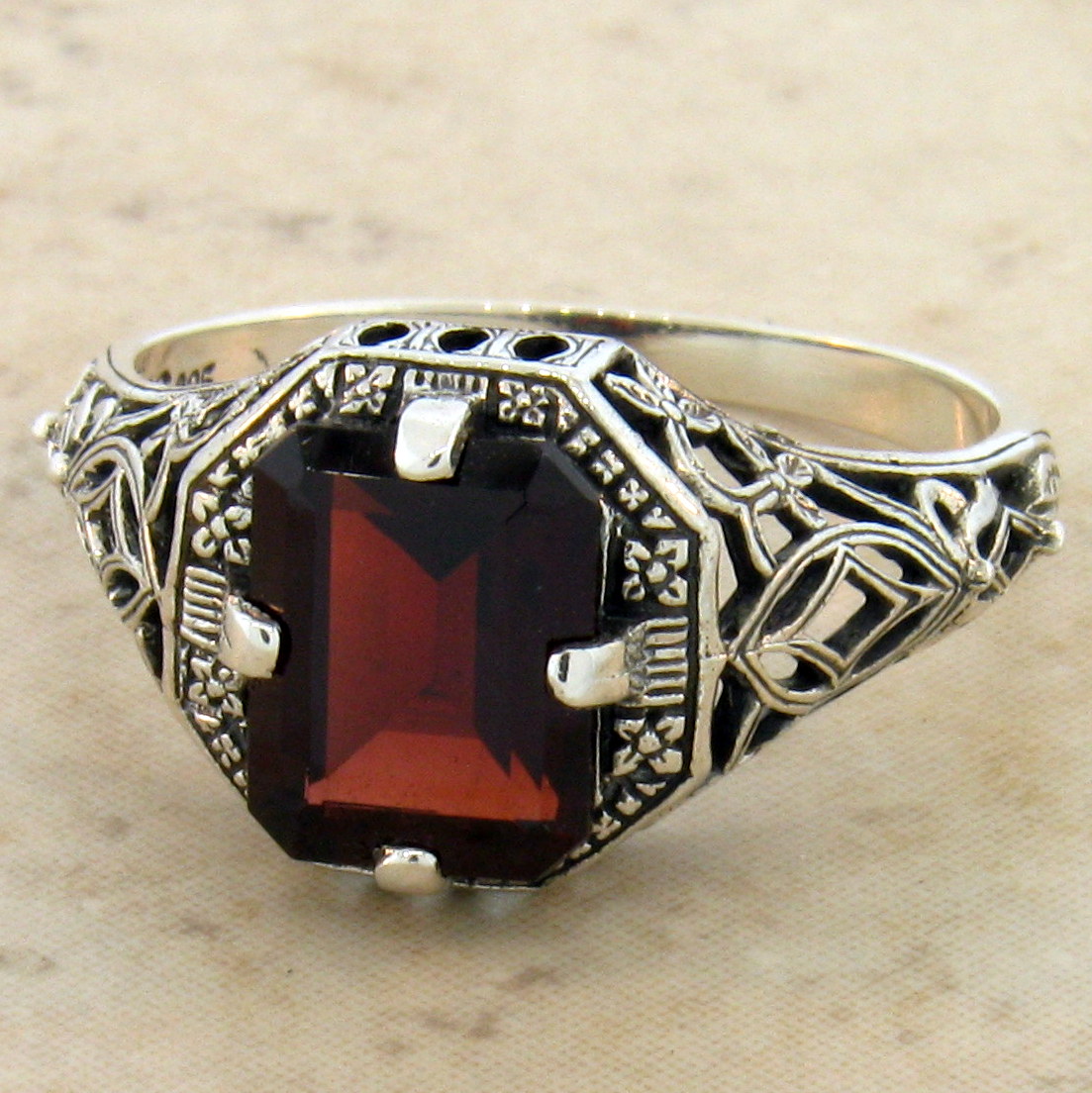 GENUINE 925 STERLING SILVER FILIGREE ANTIQUE STYLE RING, 563 eBay