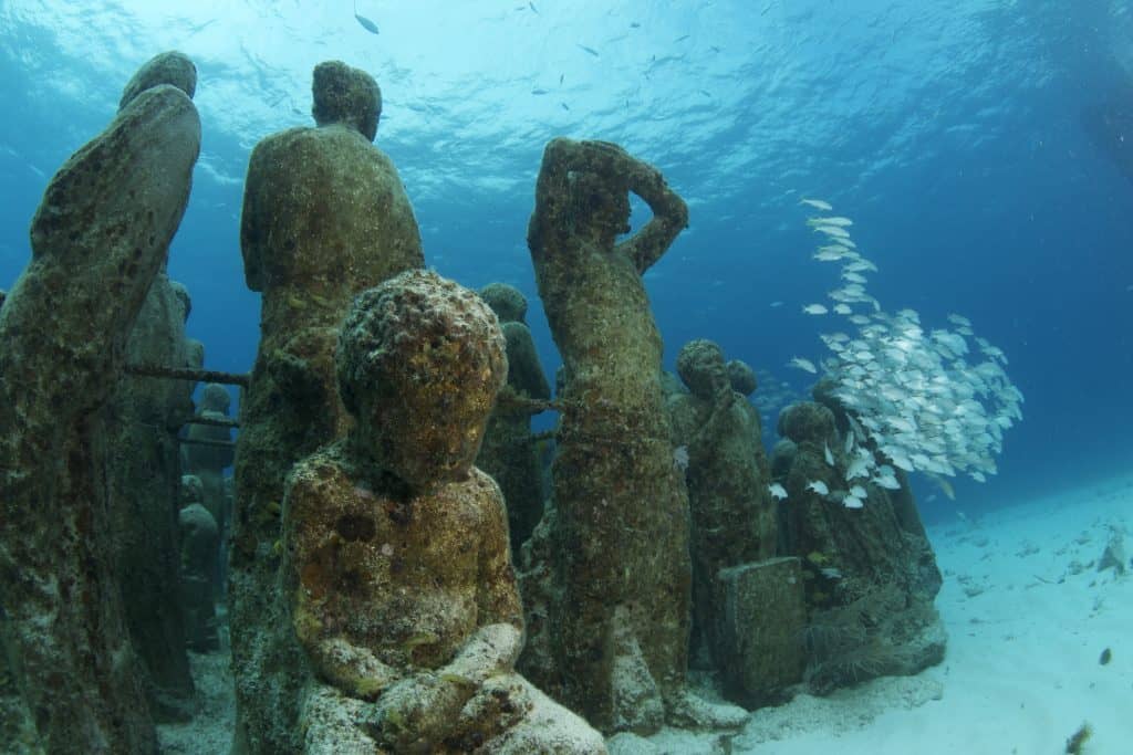 Visiting the MUSA Underwater Museum in Cancun, Mexico