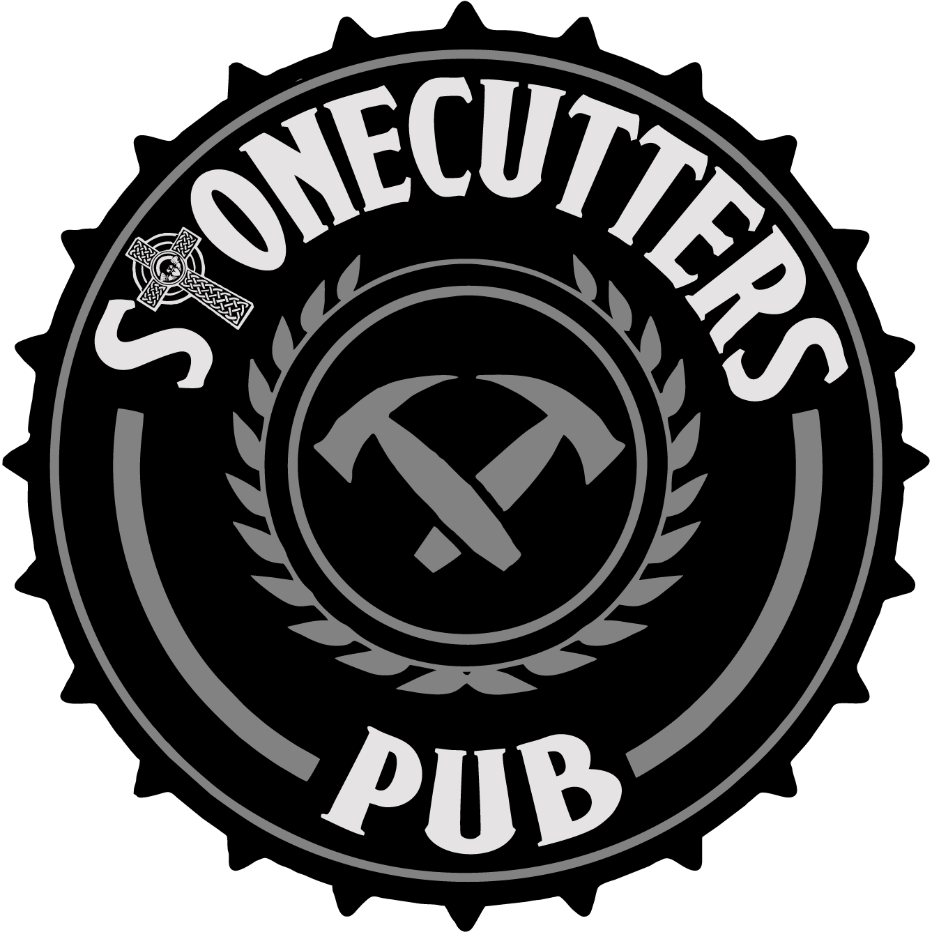STONECUTTERS LOGO 96.5 Live Free Country