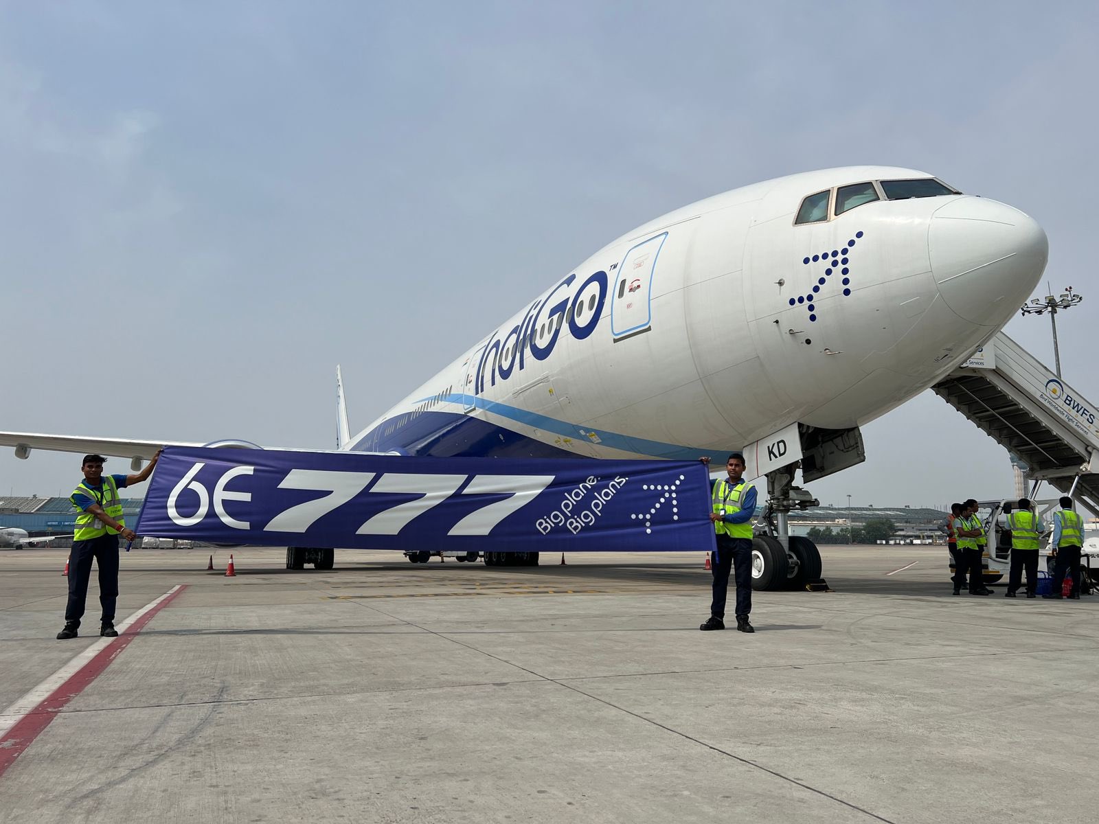 IndiGo’s first 777 in own livery arrives in India Live from a Lounge