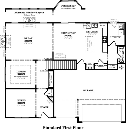 Floorplan Rutledge at Arbor Crest Rutledge Standard First Floor The