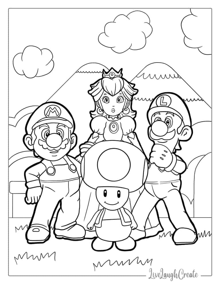 24 Adorable Toad Coloring Pages (Free PDF Printables)